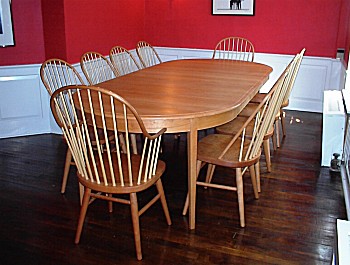 curved apron extension table